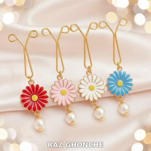 daisy design elegant scarf clip