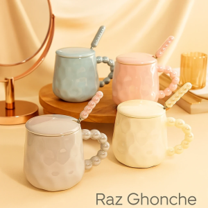 pearl handle ceramic mug